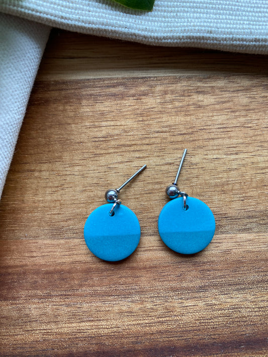 Dinky dangles - teal sea and sky circles